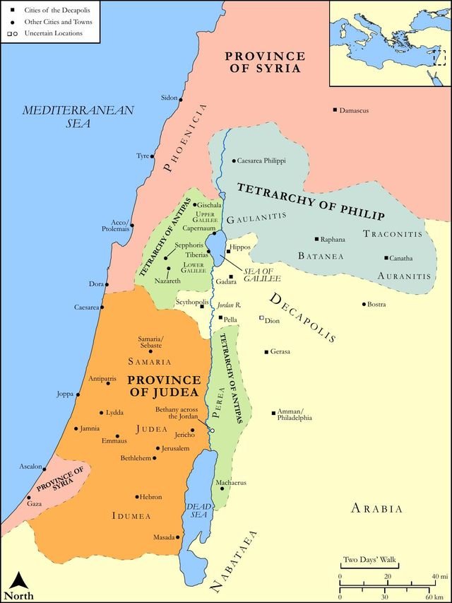 Political Division of the Levant in the Time of Jesus