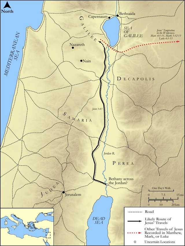 Jesus is Baptized and Travels to Galilee