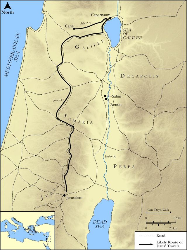 Jesus' First Journey from Galilee to Jerusalem