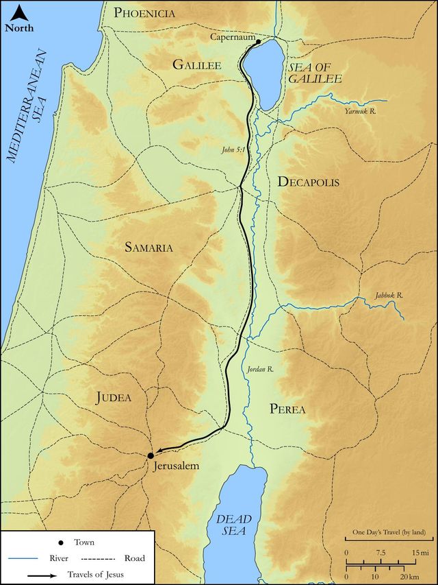 Jesus' Second Journey from Galilee to Jerusalem