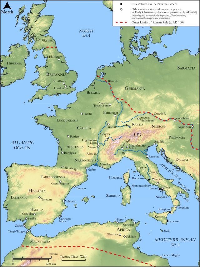 Important Sites in Early Christianity (West)