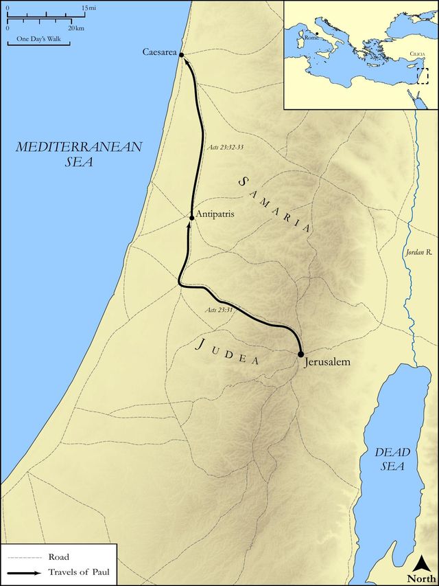 Paul Arrested and Brought to Caesarea