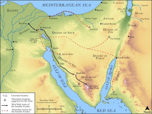 Potential Routes of the Exodus