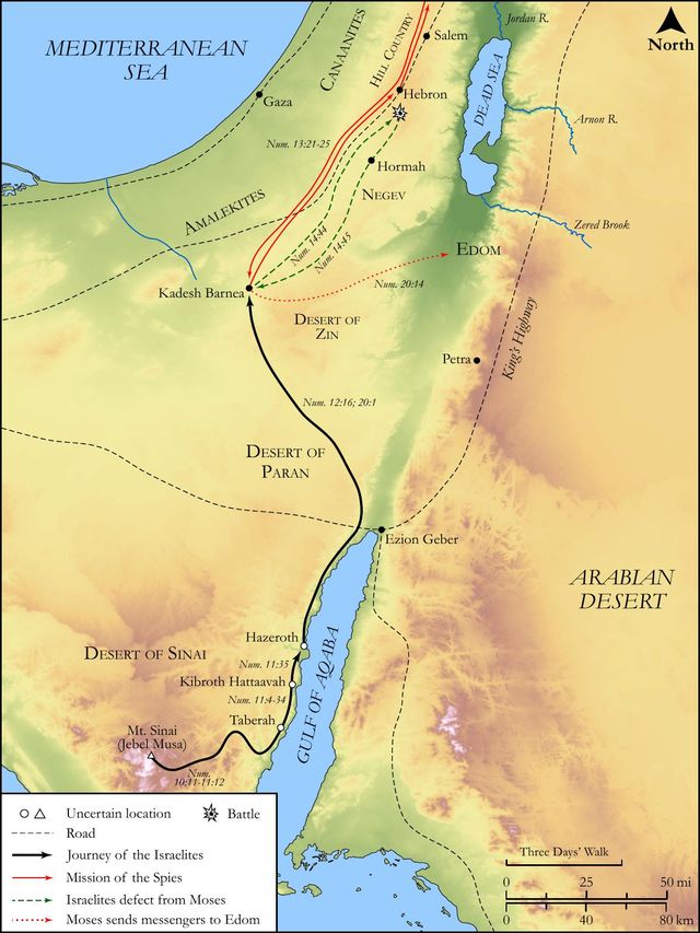 From Mt. Sinai to Kadesh Barnea