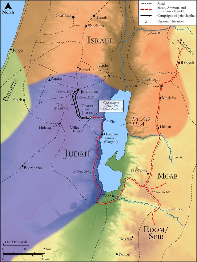 Jehoshaphat Defeats Moab and Ammon