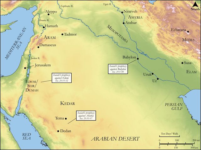 Prophesies against Babylon, Edom, and Arabia