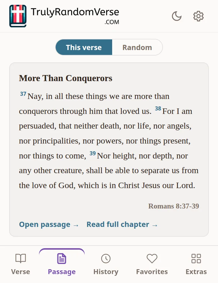 Passage tab showing the full passage the verse sits within