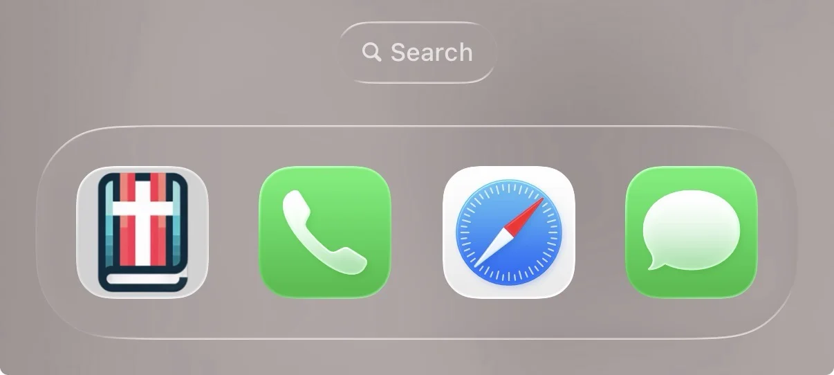 TrulyRandomVerse app icon installed on iPhone home screen