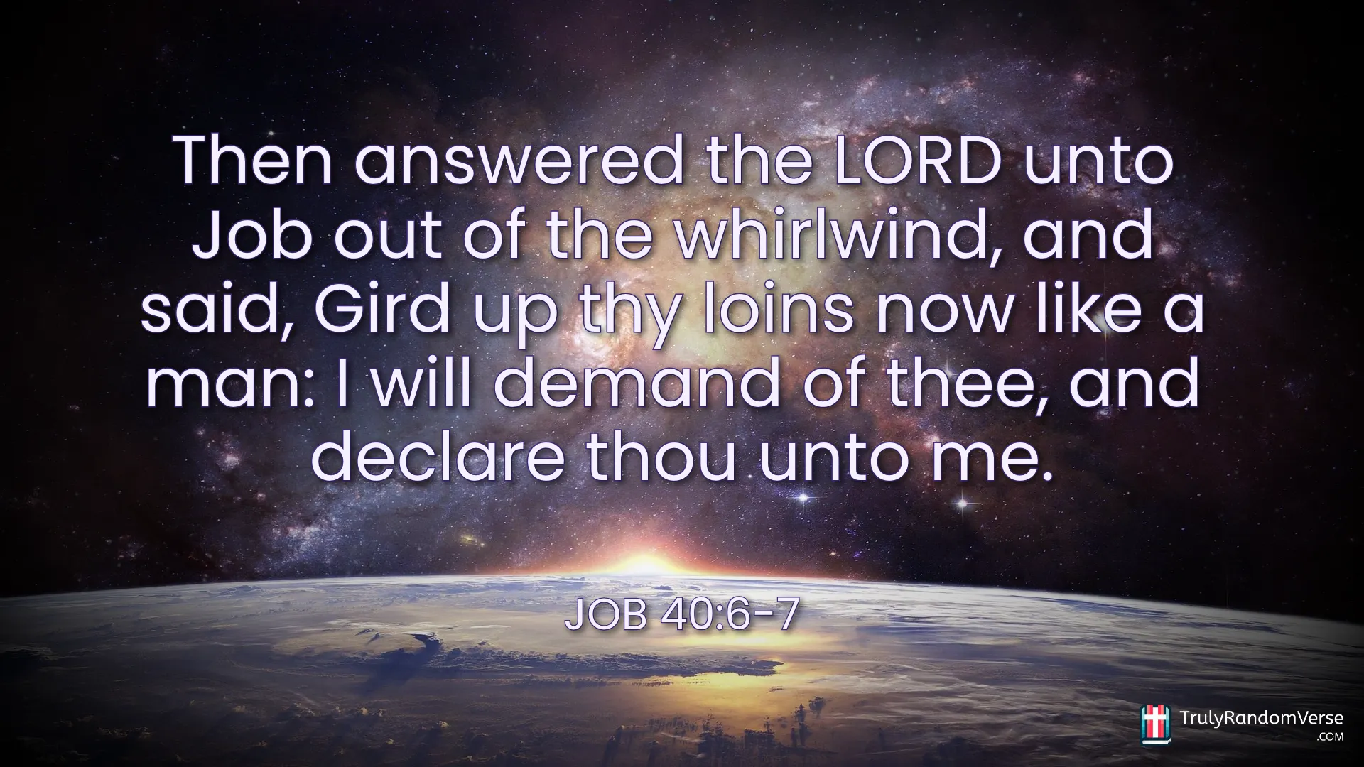 Image for Job 40:6-7 by Faisal