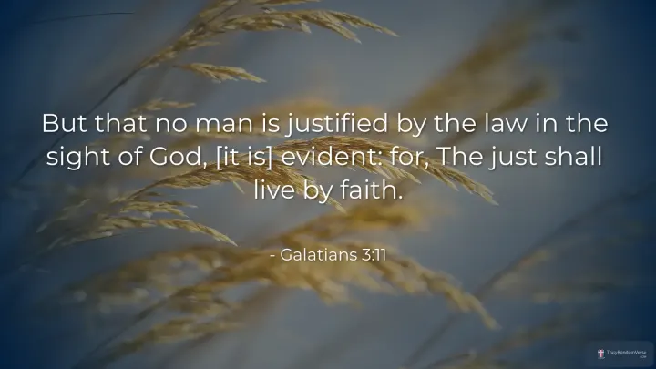- Galatians 3:11