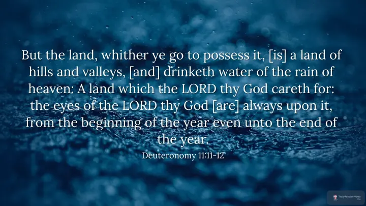 Deuteronomy 11:11-12