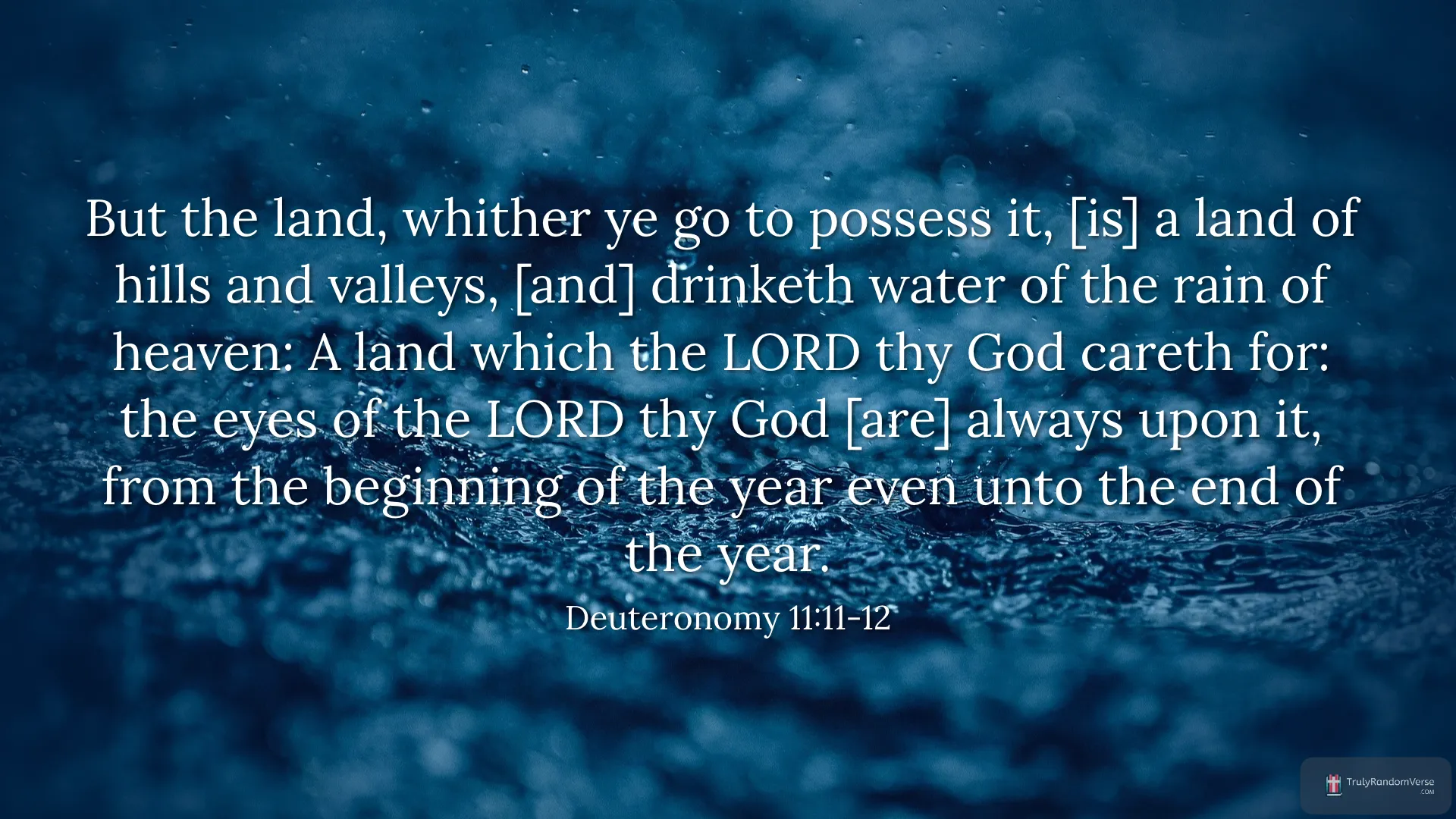 Image for Deuteronomy 11:11-12 by Anonymous