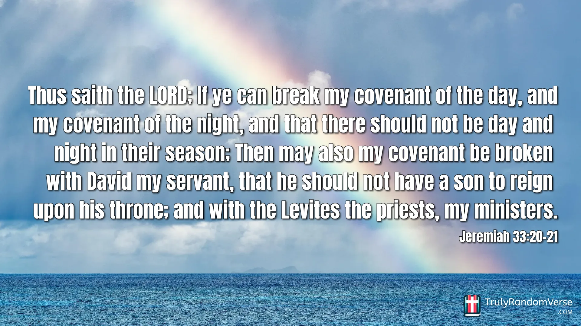 Image for Jeremiah 33:20-21 by Faisal