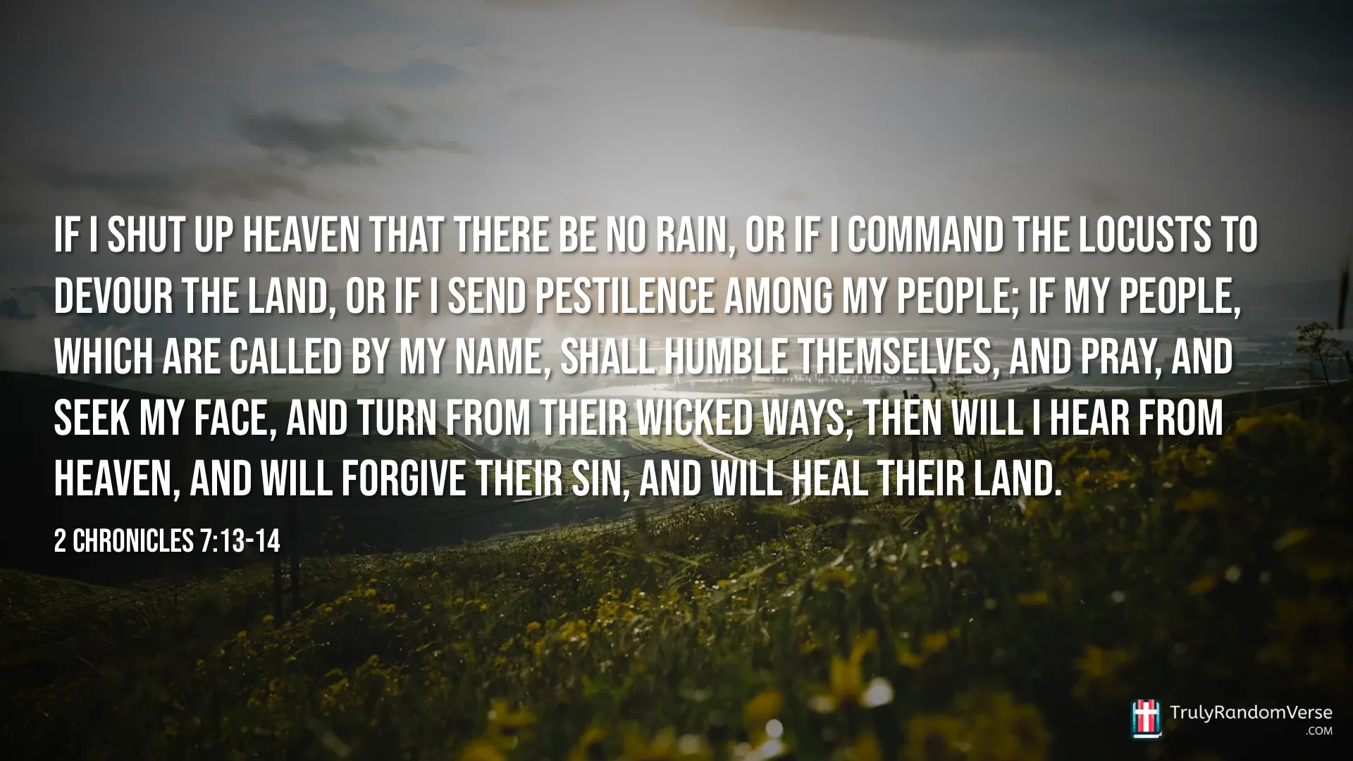 Image for 2 Chronicles 7:13-14 by Anonymous