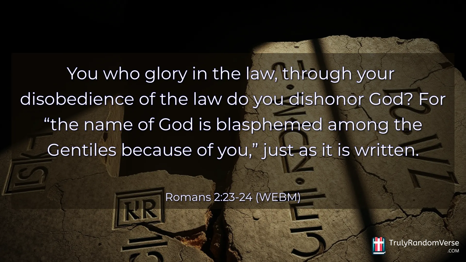 Image for Romans 2:23-24 (WEBM)