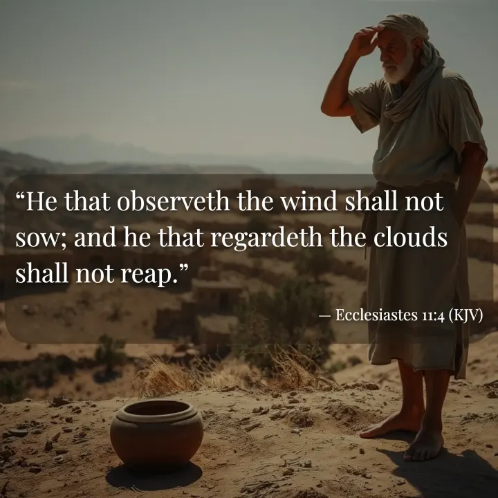 Ecclesiastes 11:4 (KJV)
