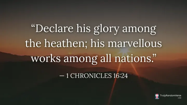 1 Chronicles 16:24